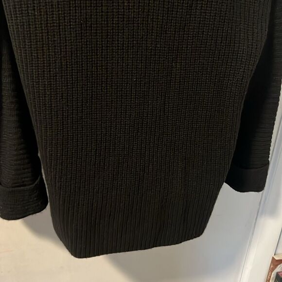 ATHLETA Black Azalea Wrap Sweater-L - Picture 7 of 10